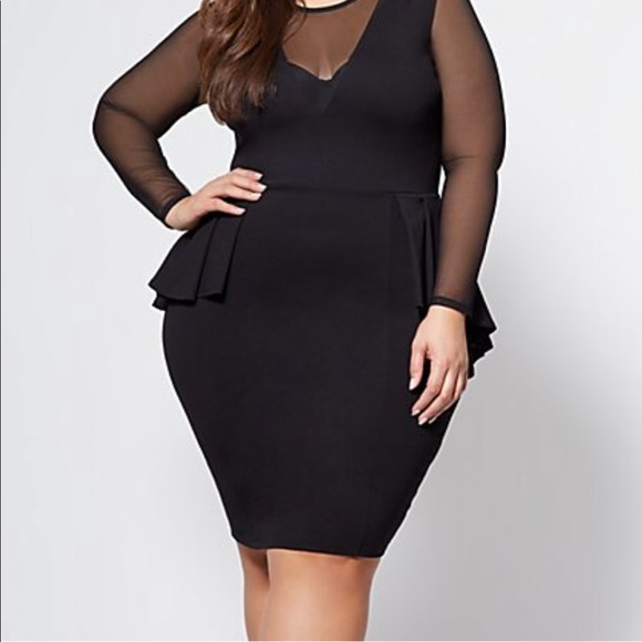 Fashion to Figure Dresses & Skirts - Fashion to figure blackpepl mesh dress